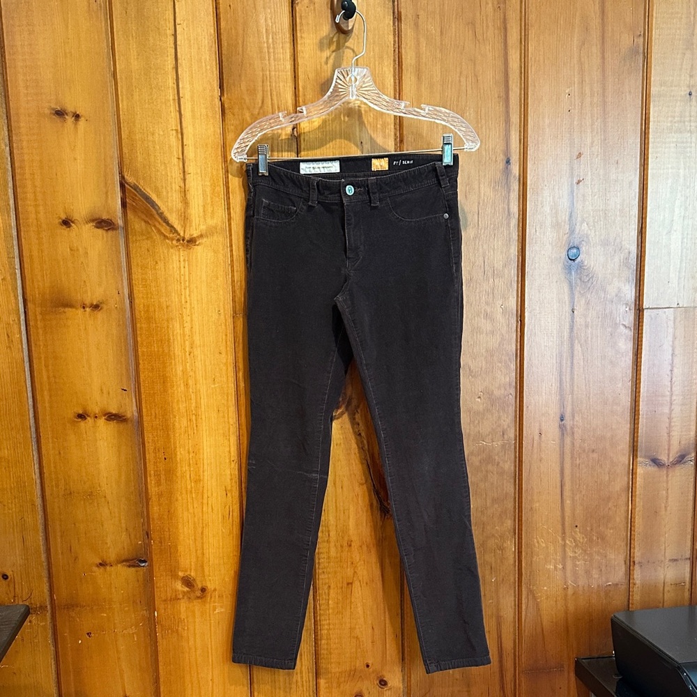 Anthropologie Pilcro & the Letterpress Brown Stretch Corduroy Pants Size 27